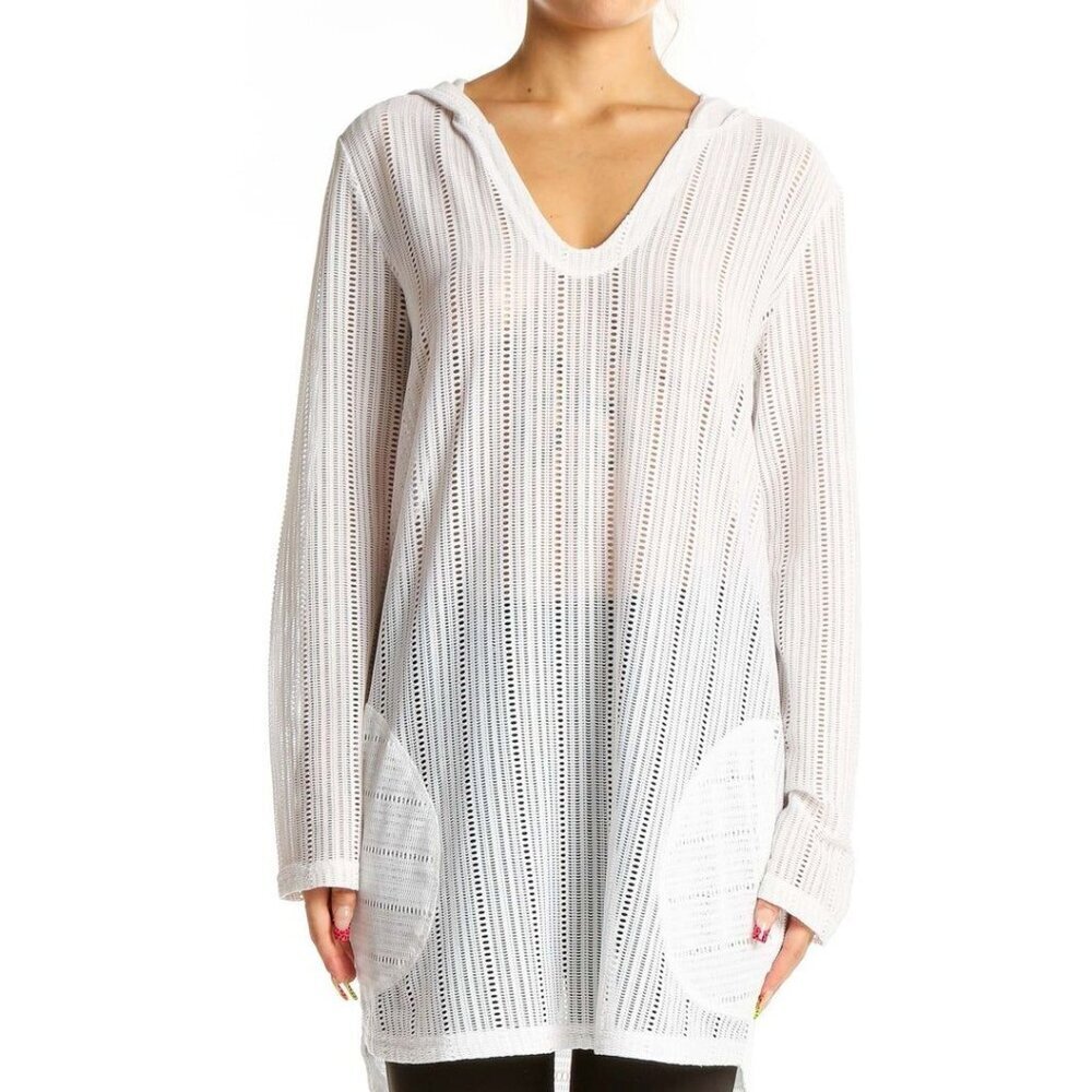 PrAna White Crochet Cover-Up Dress Size XL Womens